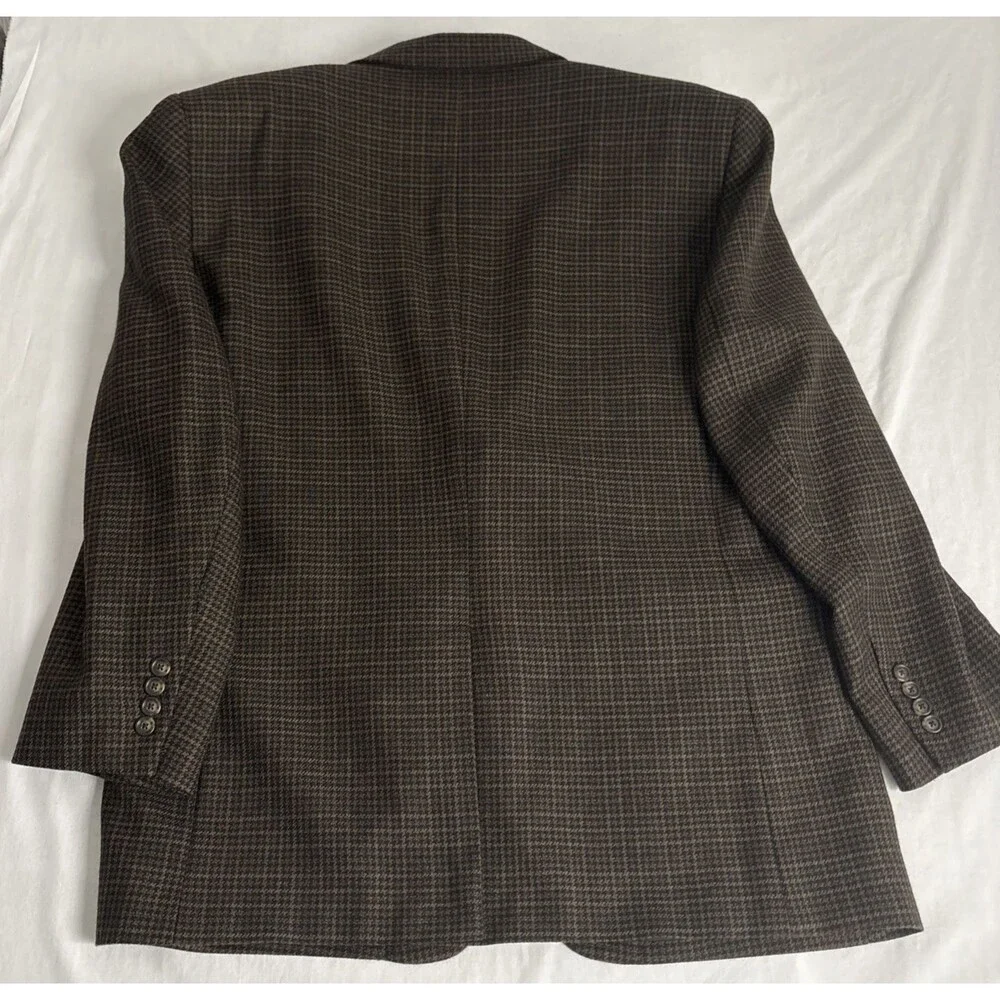 Jos. A Bank Signature Men Sport Jacket 2 button Wool Brown/Black 48L